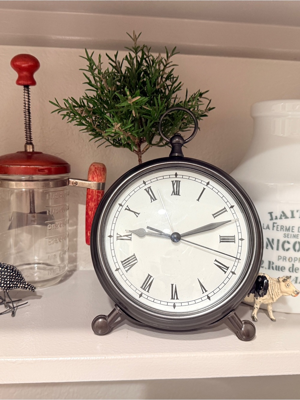 Pottery Barn Bronze Table Clock Pocket Watch - Picture 3 of 16